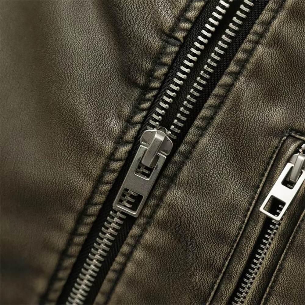 Women Carbon Vintage Lambskin Leather Jacket