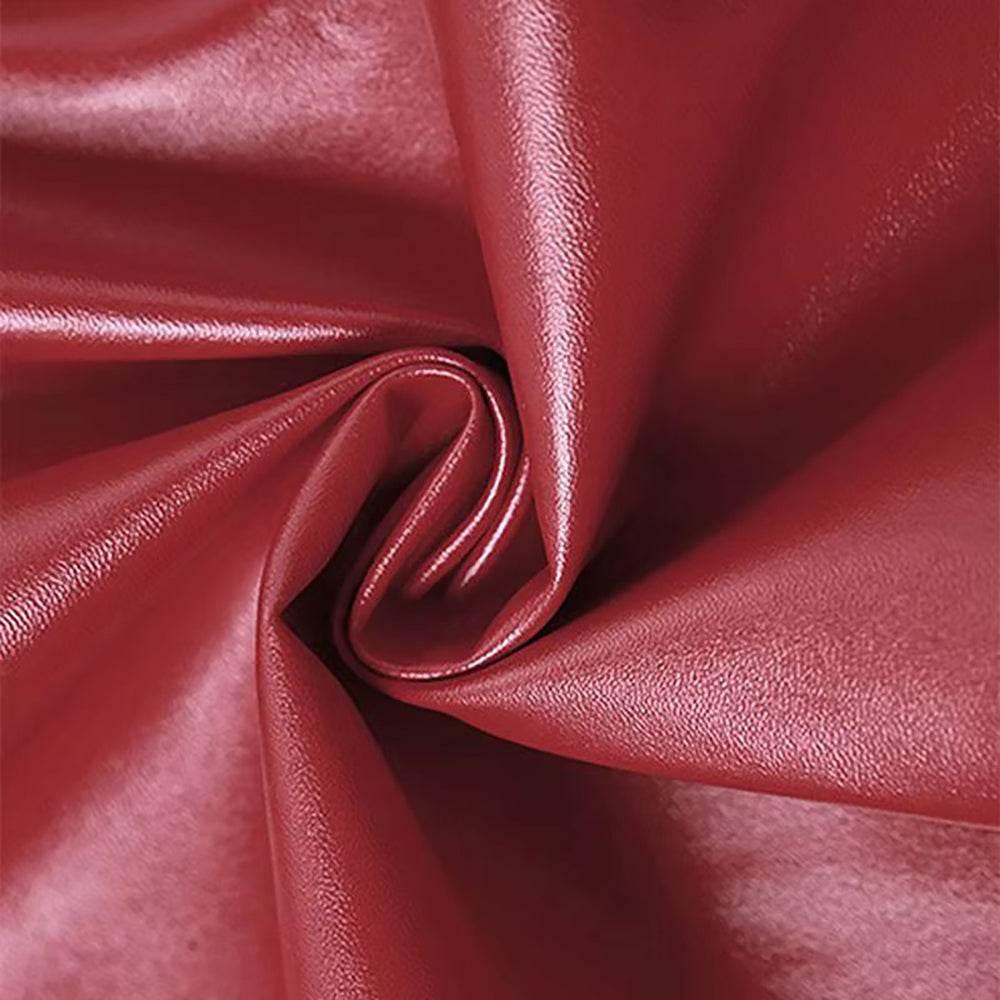 Womens Red Copped Leather Jacket