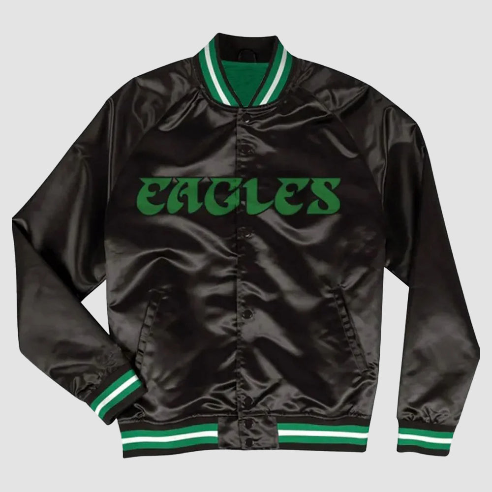 Black-Satin-Philadelphea-Eagles-Jacket