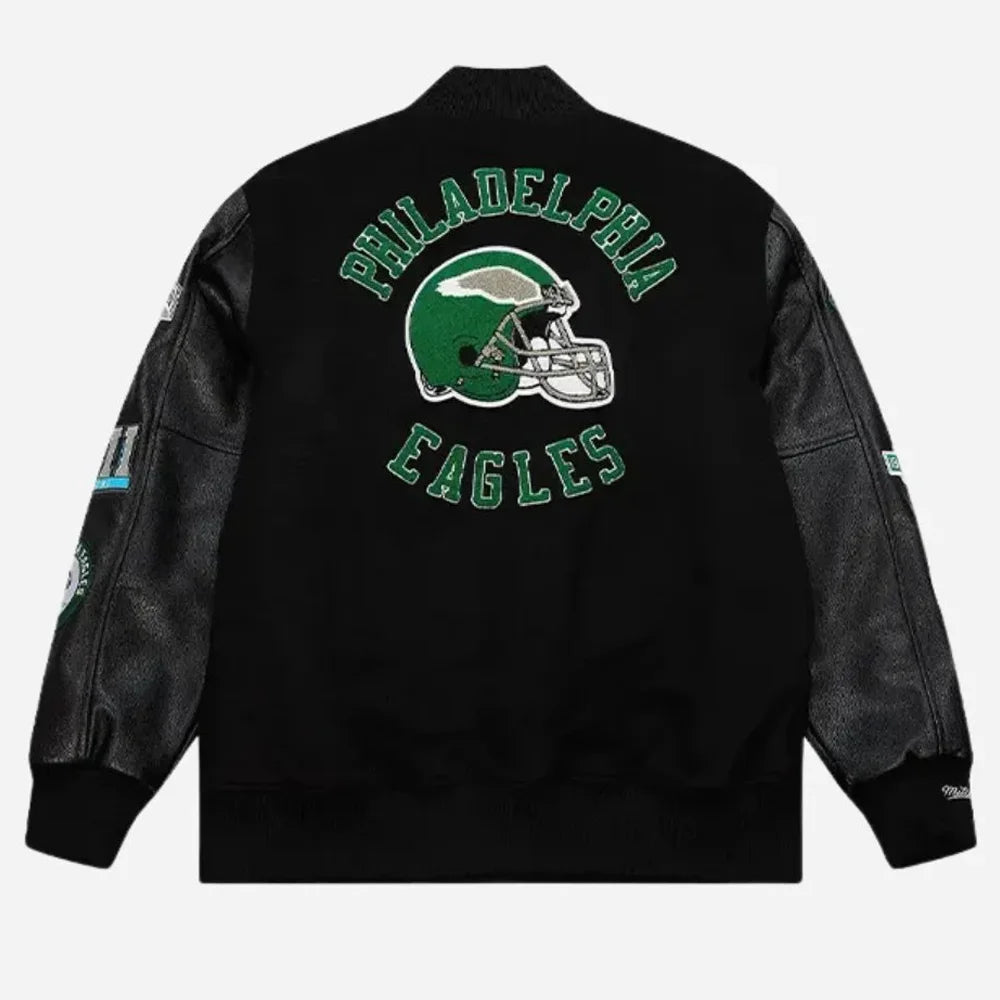 Mens-Philadelphea-Eagles-Varsity-Jacket-Black