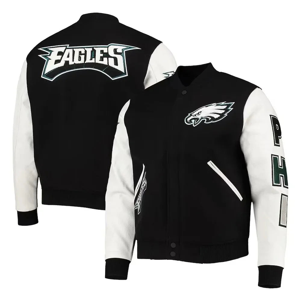 Philadelphea-Eagles-Black-and_-White-Letterman-Jacket-Mens