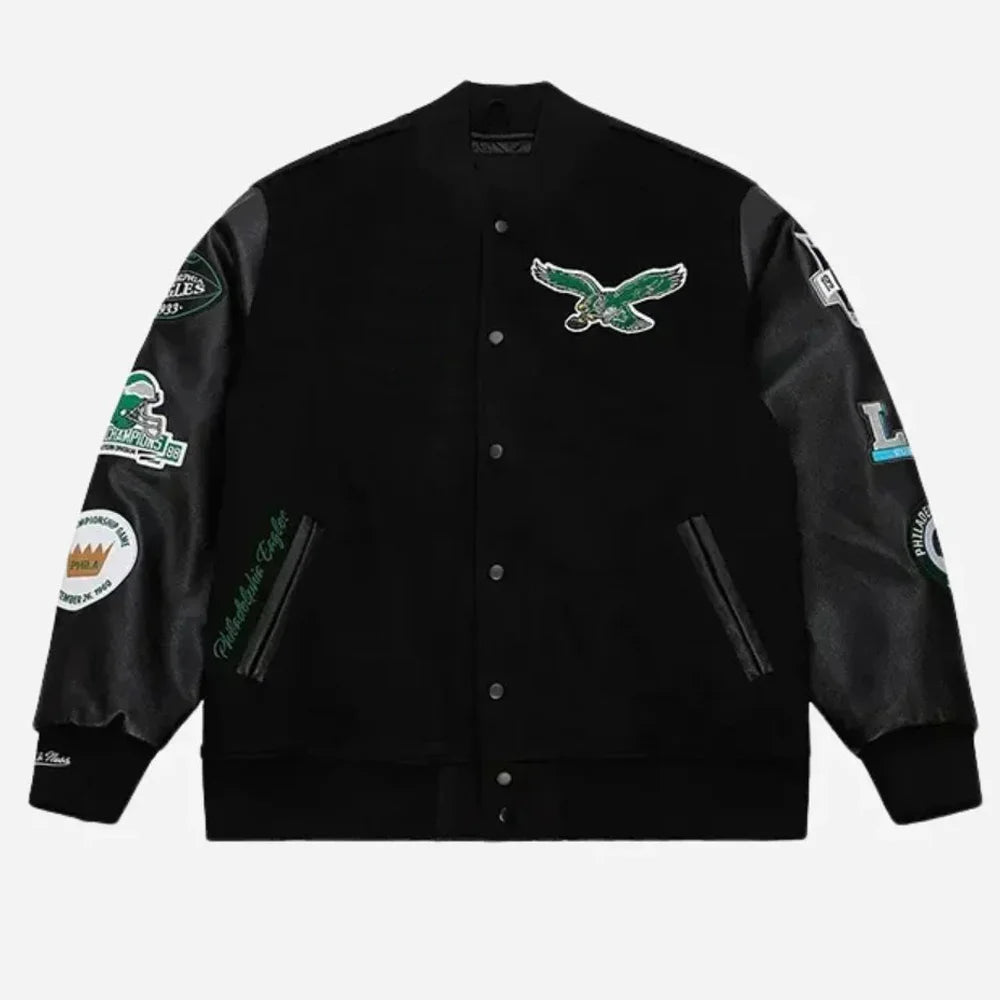 Philadelphea-Eagles-Varsity-Jacket-Black-Limited-edition